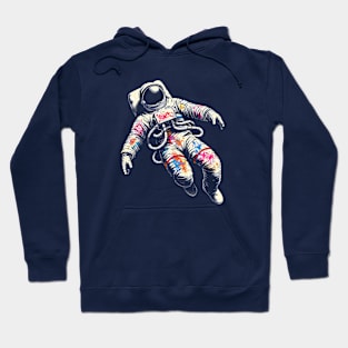 Galactic Graffiti Astronaut Tee – Space Art Explorer Shirt Hoodie